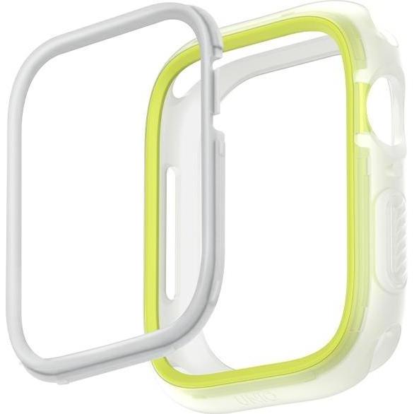 Thumbnail - Uniq etui Moduo Apple Watch Series 4/5/6/7/8/SE/SE2 44/45mm limonka-biały/lime-white, Smartwatch Zubehör, Mehrfarbig