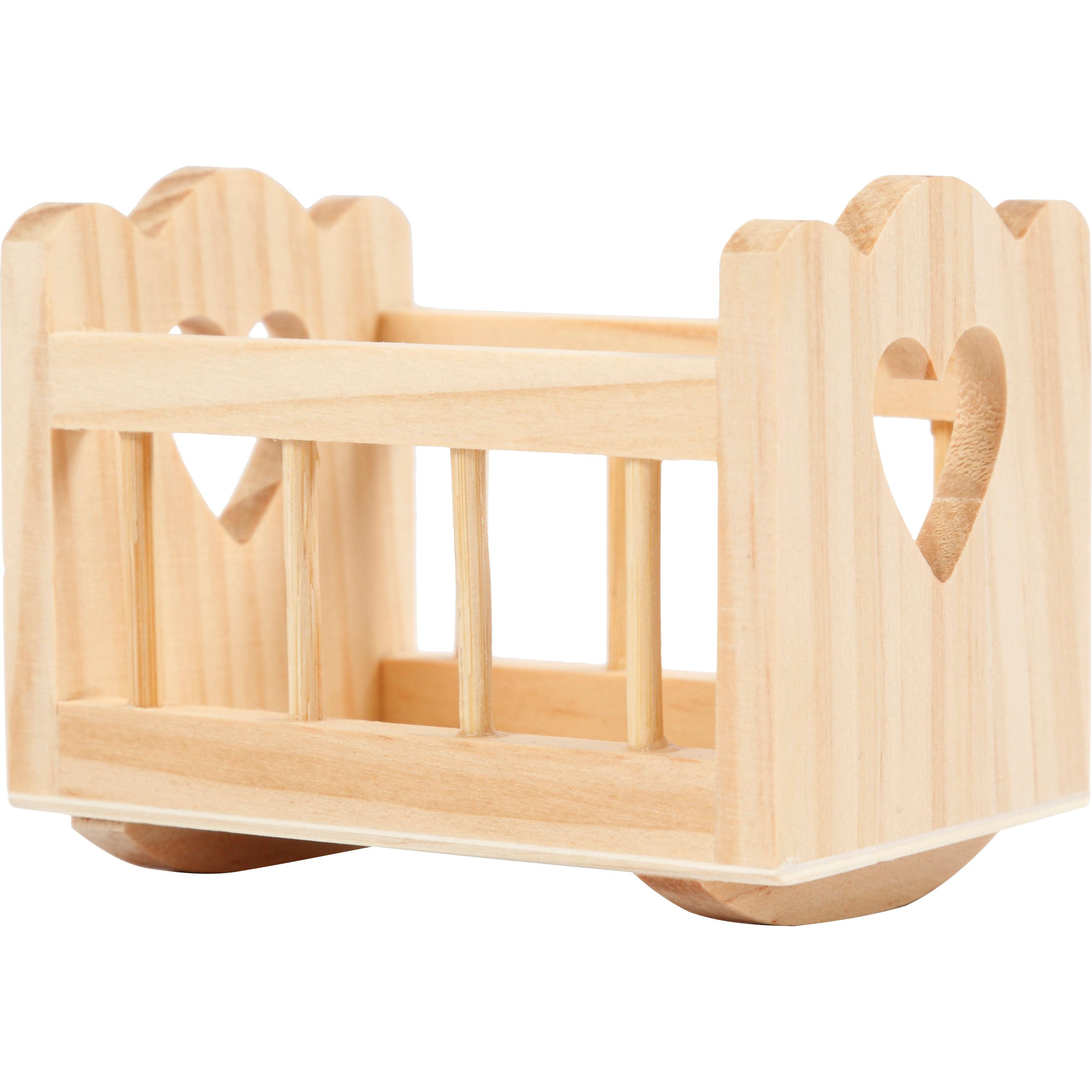 Creativ Company Holzartikel Wiege 8 x 5.5 cm