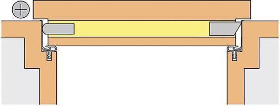 Actual product image Athmer Door seal Schall-Ex® DUO L-15/28 OS 1-404 2-sided Length 1083 mm Aluminium silver anodised...