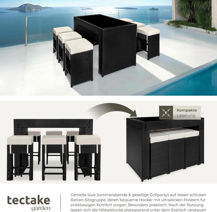 Immagine prodotto tectake set da bar in rattan Ibiza