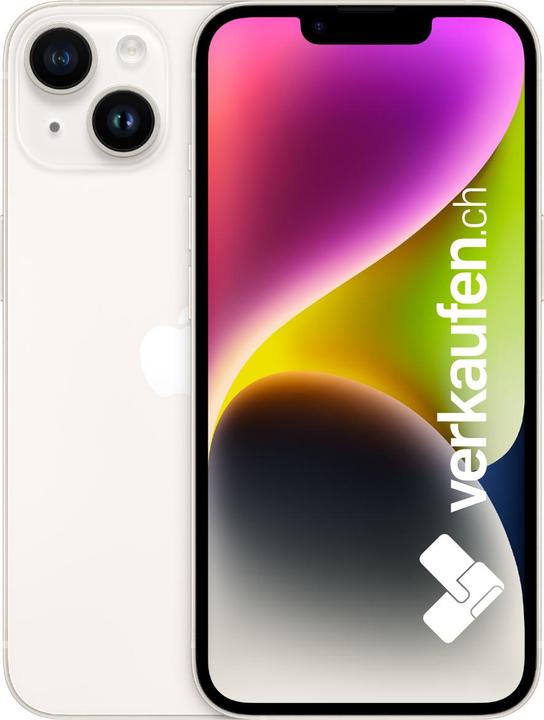 Produktbild verkaufen.ch iPhone 14 (256 GB, Starlight, 6.10", SIM + eSIM, B / Sehr gut)