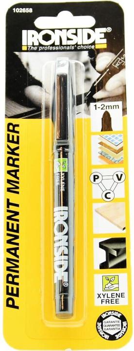 Produktbild Ironside Permanent-Marker schwarz wasserfest 1,5 - 3 mm
