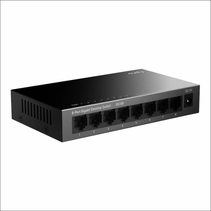Actual product image Cudy GS108 network switch Gigabit Ethernet (10/100/1000) Black (8 ports)
