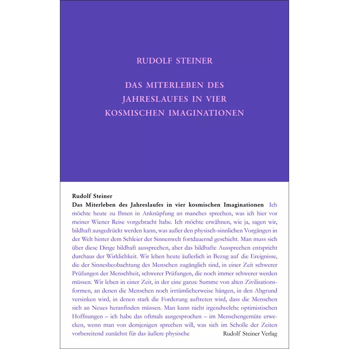 Das Miterleben des Jahreslaufes in vier kosmischen Imaginationen, Sachbücher von Rudolf Steiner Nachlassverwaltung, Rudo...