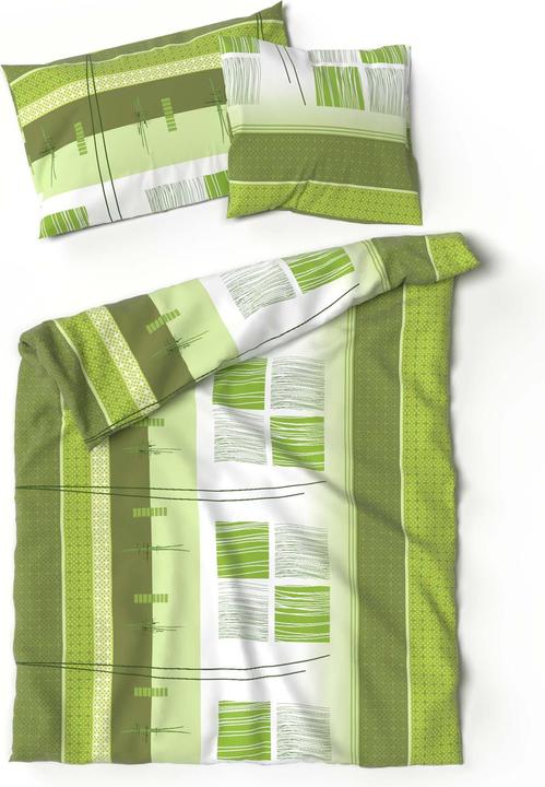 Produktbild Lotus Bettwaren Bettwäsche Jersey Amalfi grün (Kopfkissenbezug, 65 x 100 cm)