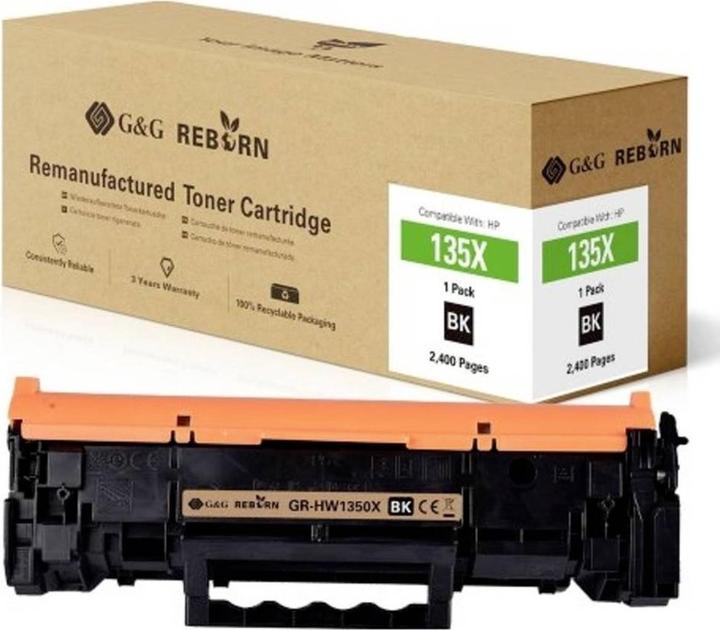 Actual product image G&G Toner replaces HP 135X Compatible Black 2400 pages Reborn remanufactured (FC)