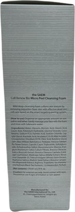 Immagine prodotto The Saem THESAEM Cell Renew Bio Micro Peel Cleansing Foam PHA Enzyme Esfoliante profondo Lenitivo Idratante C (Scrub detergente)