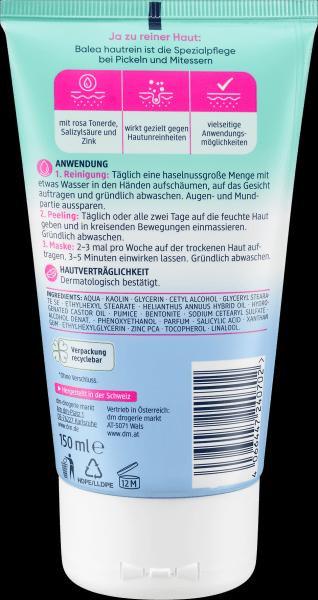 Actual product image dm Balea Cleansing, peeling & mask 3in1 (Exfoliation, 150 ml)