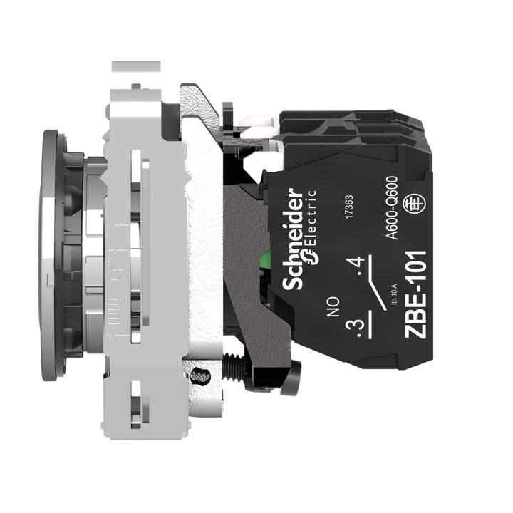 Actual product image Schneider Electric Illuminated pushbutton Harmony XB4F 30mm 1OE+1S green 230V