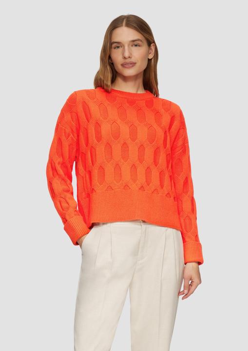 Produktbild S.Oliver Strickpullover Oversized Pullover mit Strickmuster (44)