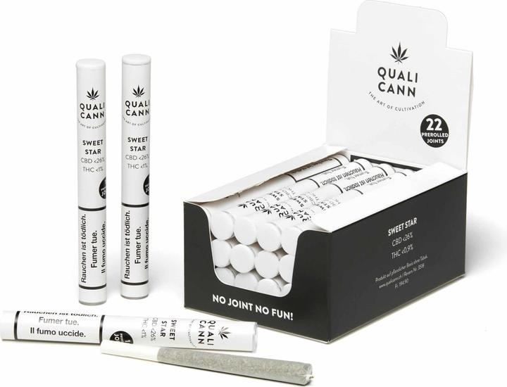 Immagine prodotto Qualicann Sweet Star Pre-Rolls • CBD Joints Indoor (0.90 g, Interno)