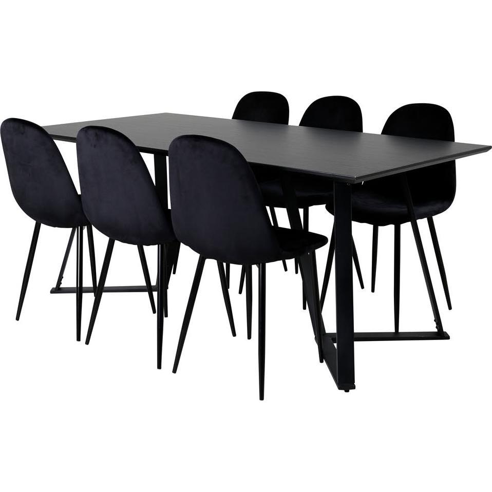 Thumbnail - Ebuy24, Esstisch, Essgruppe Marina 27 (7-teilig) (90 x 180 x 75 cm)