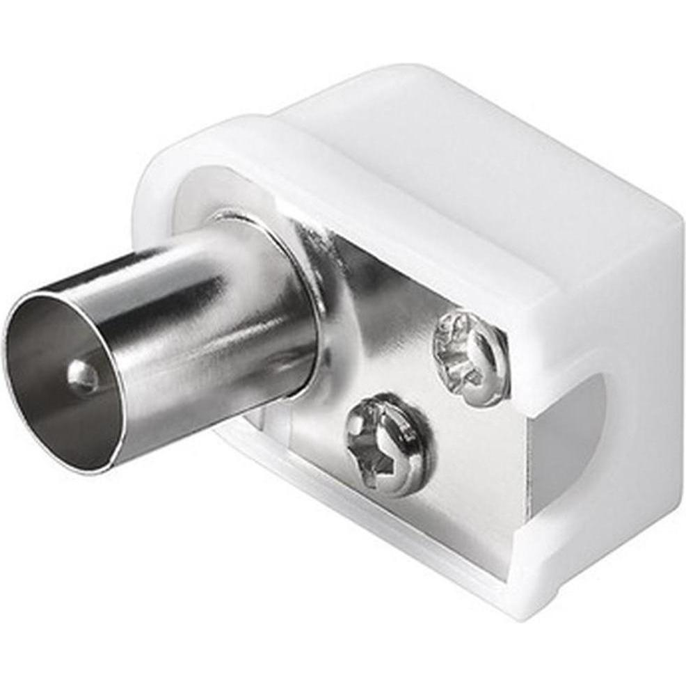 Goobay Koax-Winkelstecker mit Schraubbefestigung, slim (Antennenkabel), Antennenkabel