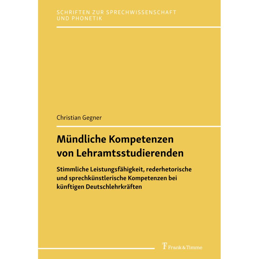 Gegner:Mündliche Kompetenzen von Lehram, Sachbücher von Christian Gegner