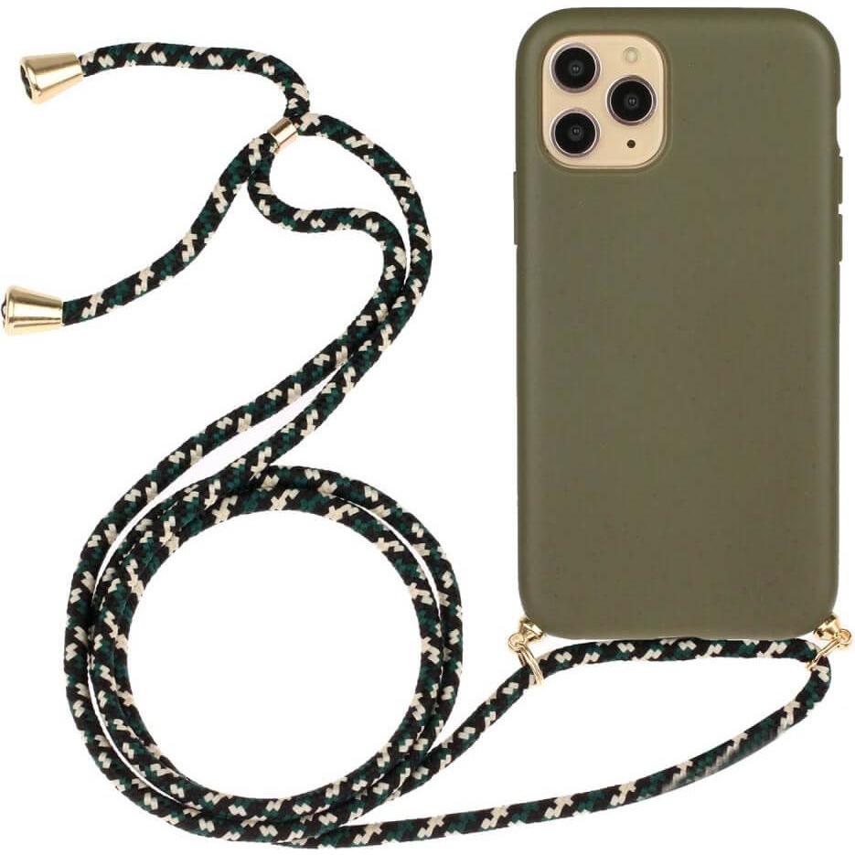 Cover-Discount iPhone 15 Pro Max - Eco-Friendly Hülle mit Kette grün (Apple iPhone 15 Pro Max), Smartphone Hülle, Grün