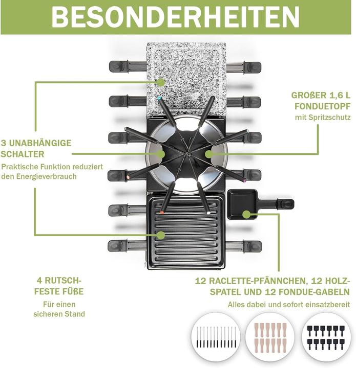 Produktbild Luteo Raclettegrill mit Fonduetopf
