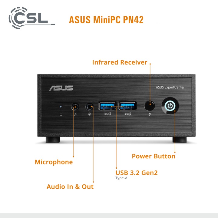 Produktbild CSL Mini-PC ASUS PN42 (Intel N200, 32 GB, 1000 GB, Intel UHD Graphics)