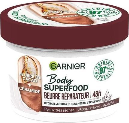 Produktbild Garnier Superfood Repairing Cream 48H Hydration Vegan Natural Origin Formula for Dry Skin (Körpercreme, 380 ml)
