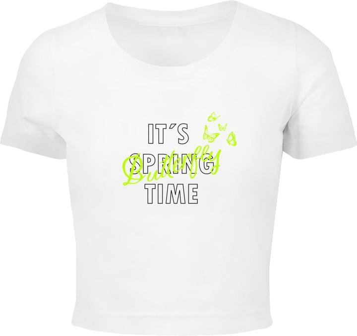 Merchcode Ladies It's Spring Time Cropped Tee - 191023 (XS)