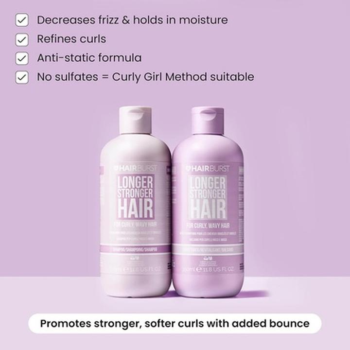 Actual product image Hairburst Hair Burst Wavy & Curly Hair Shampoo and Conditioner Set - Sulfate, SLS, Paraben Free (700 ml, Liquid shampoo)