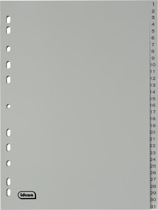 Image du produit Idena Répertoire en plastique A4 1-31 gris PP