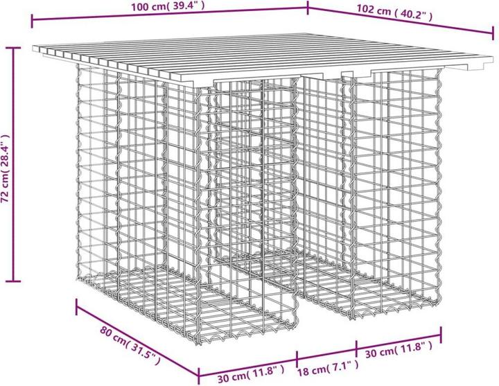 Image du produit vidaXL Gartentisch
