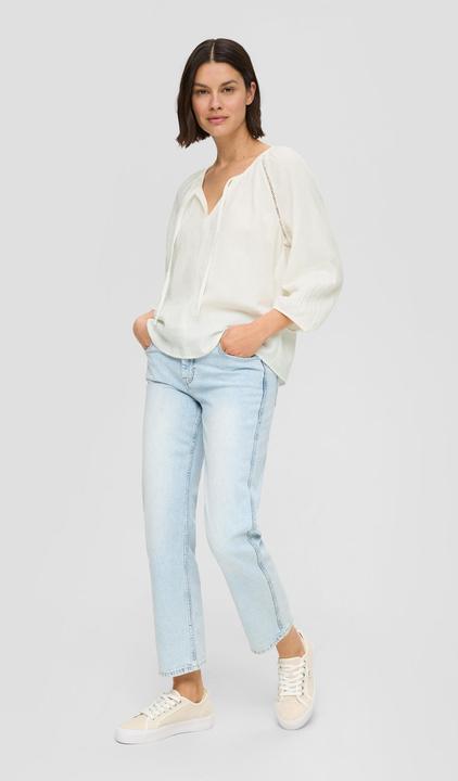 Image du produit s.Oliver Bluse Blusenshirt aus Baumwolle mit elastischen Bündchen (44)