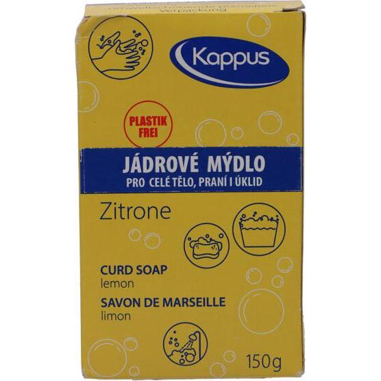 Kappus, Handseife, Zitronen Kernseife Clean Soap Lemon 150 g (Kernseife)