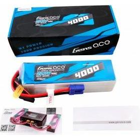 Thumbnail - Gens Ace G-Tech 4000mAh 22.2V 45C 6S1P Lipo Battery Pack with EC5 plug (22.20 V, 4000 mAh)