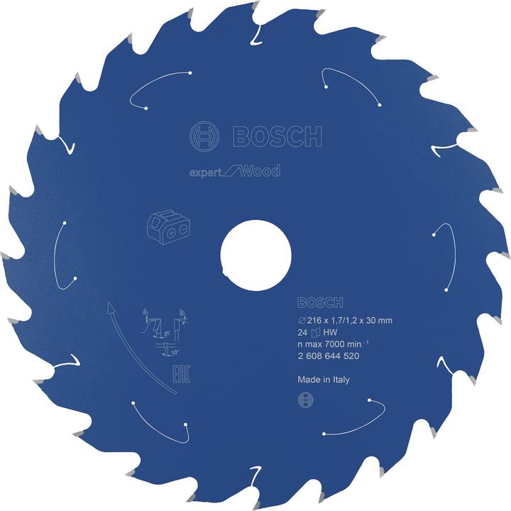 Actual product image Bosch Professional Zubehör Cordless circular saw blade Expert for Wood, 216 x 1.7/1.2 x 30, 24 teeth
