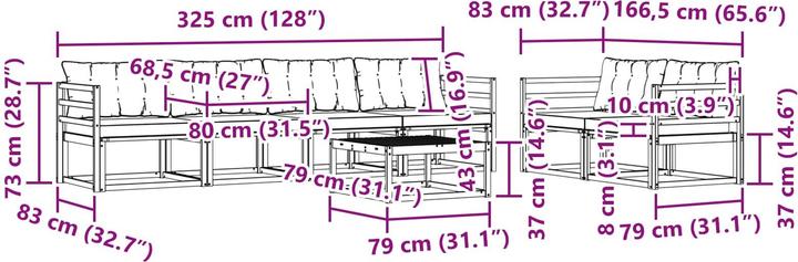 Produktbild vidaXL Outdoor-Sofa
