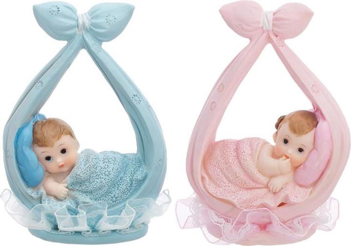 Actual product image Partydeco Figurine Boy in a scarf, blue, 11cm (1 pkt / 1 pc.)