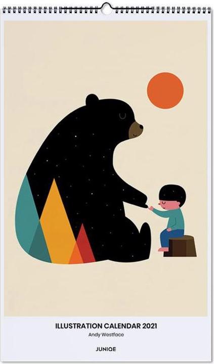 Produktbild Juniqe Andy Westface - Illustration Calendar 2021 - Kinderzimmer & Kunst für Kinder (35 x 58 cm, Harter Einband, Englisch)