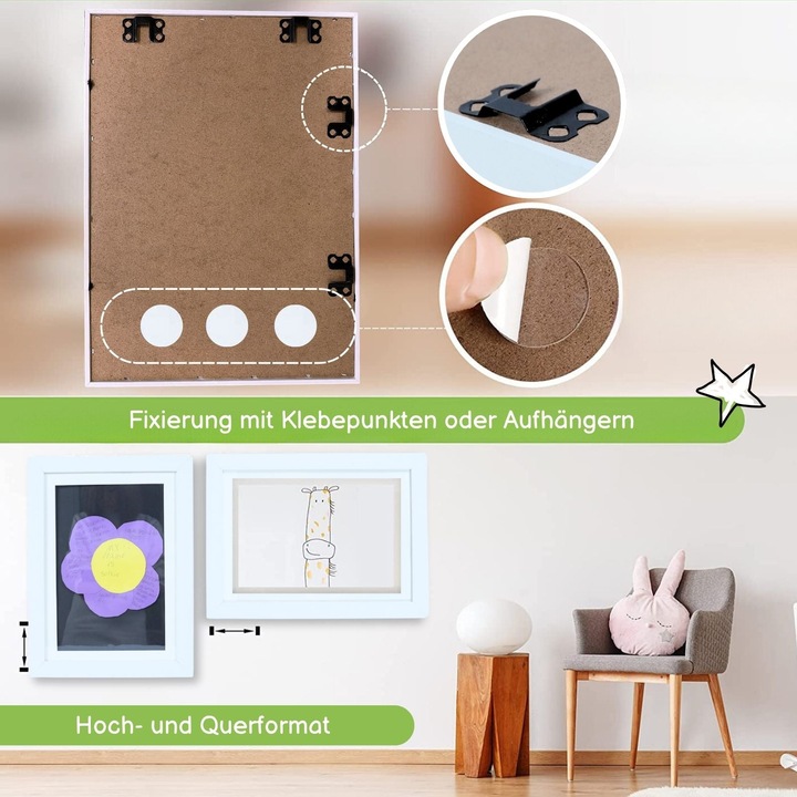 Produktbild Hermex Bilderrahmen Flip Fotorahmen A4 Kunstrahmen Bildhalter Wandrahmen (A4)