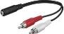 Actual product image Goobay Stereo cable 3.5 mm - Cinch (Headset adapter)