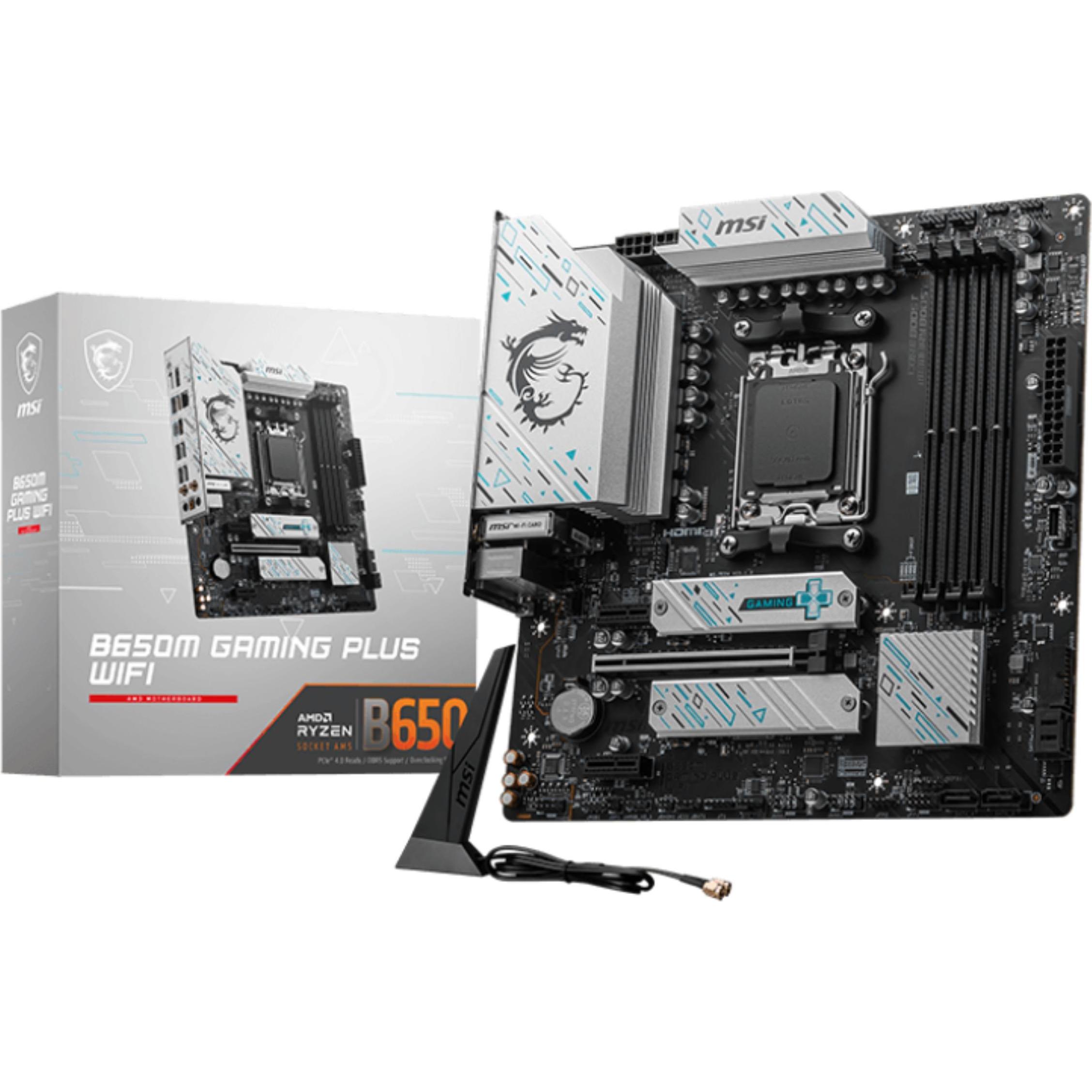 MSI AM5 B650M GAMING PLUS WIFI M-ATX (AM5, AMD B650, mATX), Scheda madre