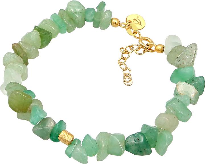 Immagine prodotto Elli Bracciale con pietre preziose, organico (16 cm, Plastico, Argento 925 placcato oro, Avventurina)