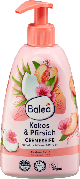 dm Balea Cremeseife Pfirsich & Kokos (Flüssigseife)