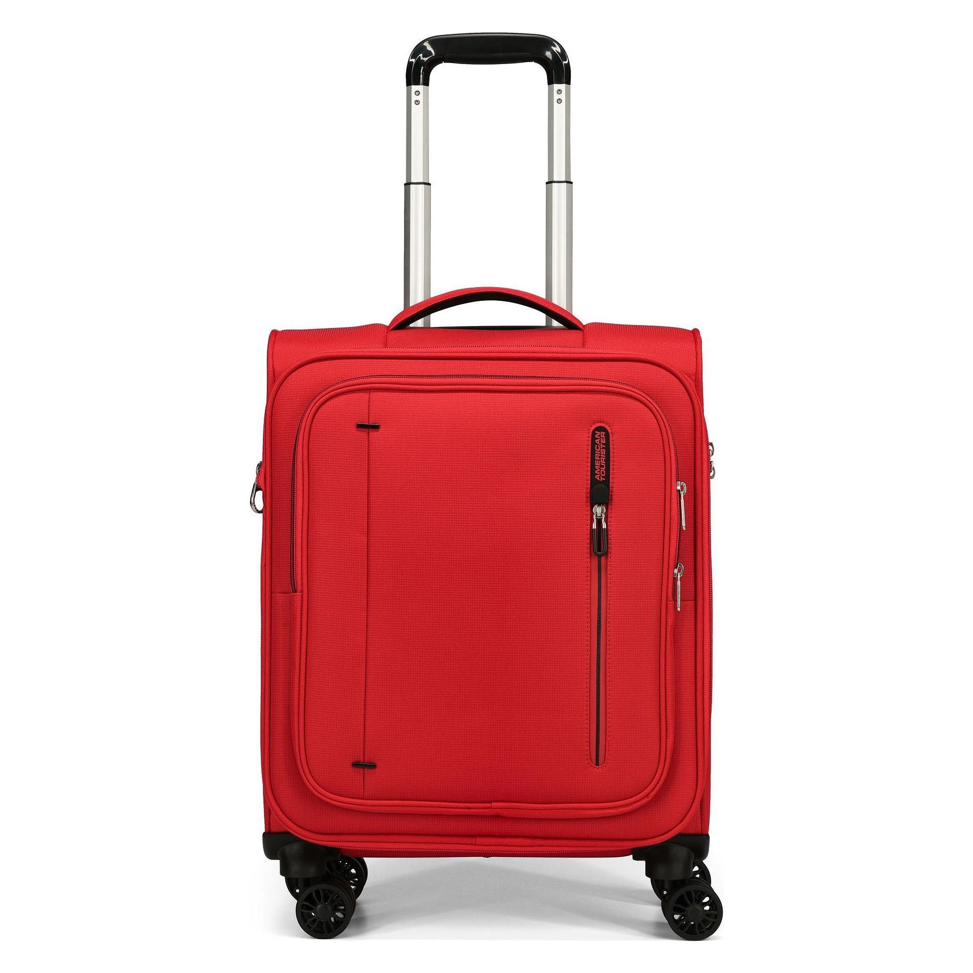American Tourister, Koffer, Cloudrider 4 Rollen Kabinentrolley S 55 Cm Mit Dehnfalte, Rot, (38.50 l)