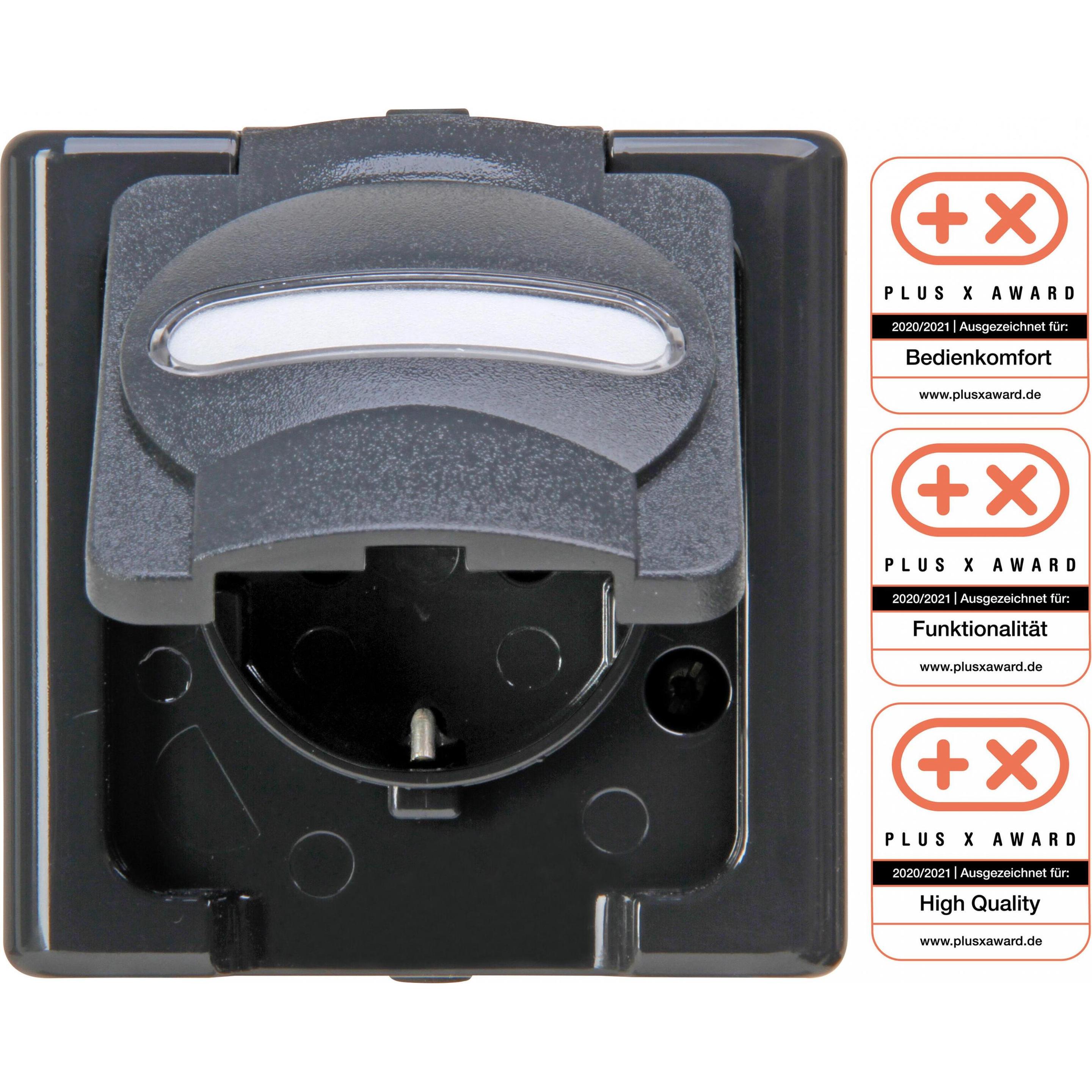 Kopp, Steckdose, APWG Blue Electric 1033.1500.7 Schutzkontakt-Steckdose anthrazit