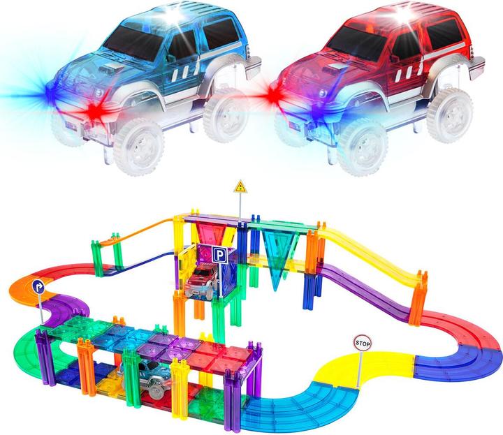 Actual product image PicassoTiles Race Car Track Set