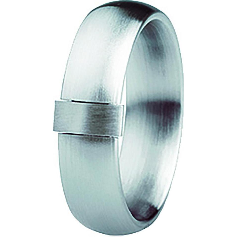 Xen, Ring, Bandring mit Navette aus Edelstahl massiv, (53)