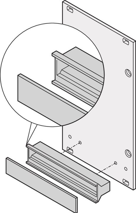 Produktbild Schroff Griff in Trapezform, schwarz (ohne Aushebefunktion) - KUNSTSTOFFGRIFF 4TE SCHWARZ