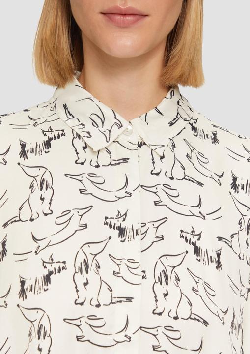 Immagine prodotto s.Oliver Bluse Satinierte Viskosebluse mit All-over-Print (46)
