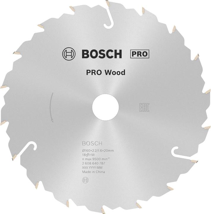Produktbild Bosch Professional Zubehör PRO Wood Kreissägeblatt, 160 x 2.2 x 20 mm