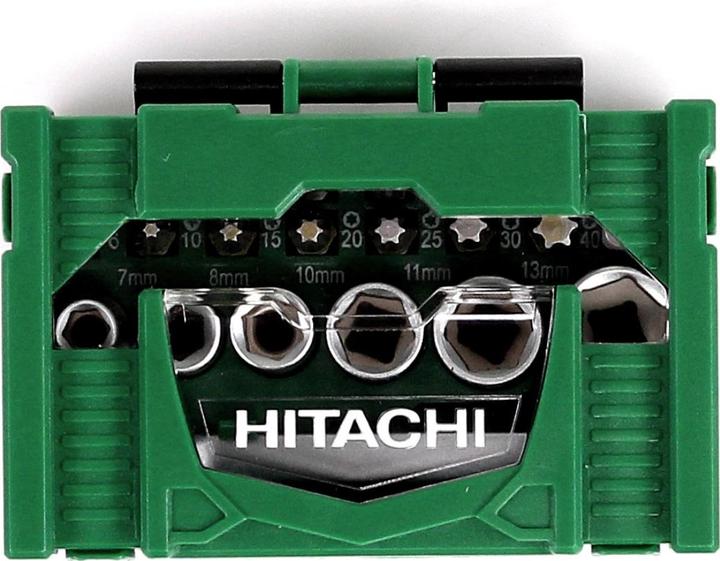 Actual product image Hikoki Bit Box 24 pcs with ratchet (mini) (1/4")