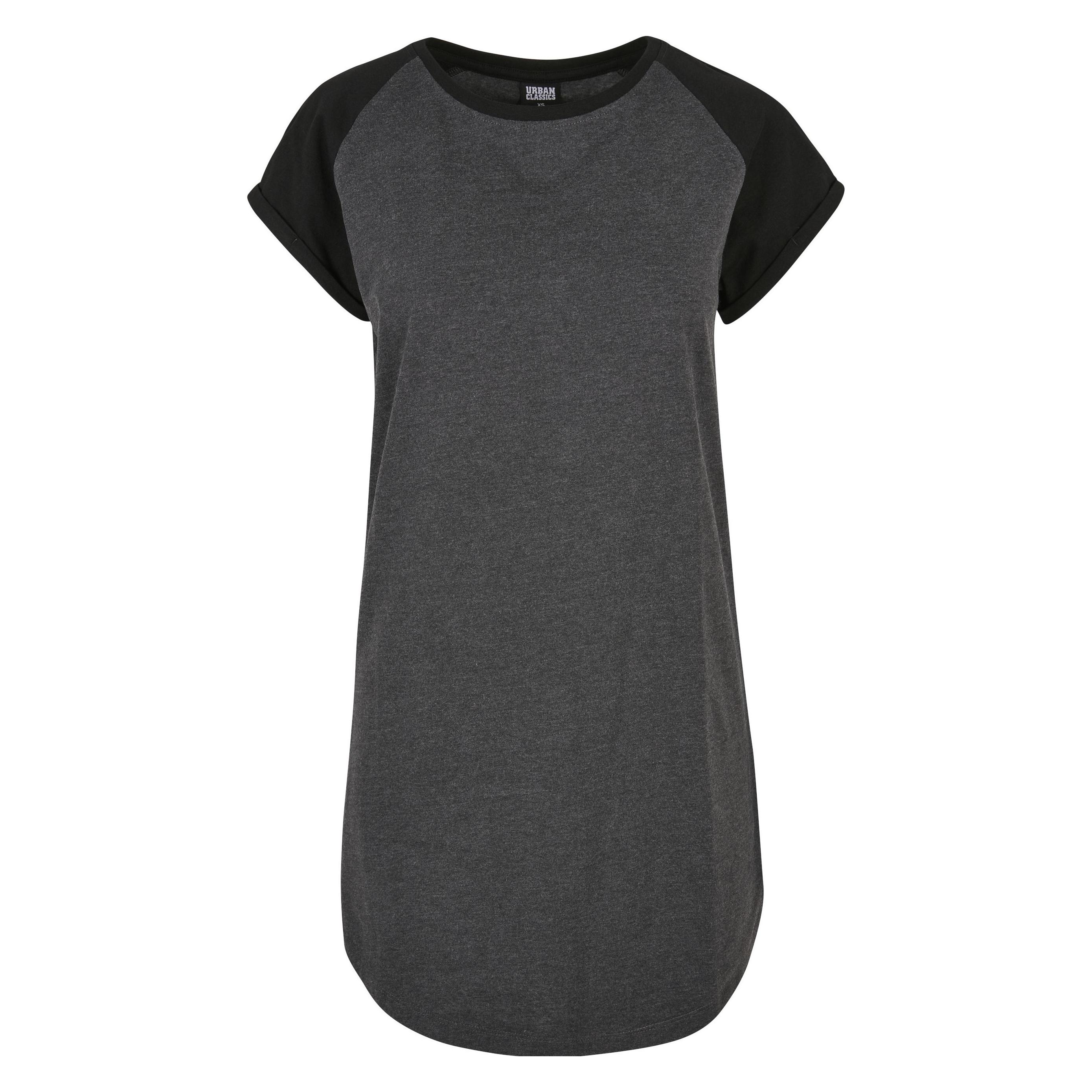 Urban Classics, Damen, Kleider, Ladies Contrast Raglan Tee Dress - 17906, Mehrfarbig, (Xl)