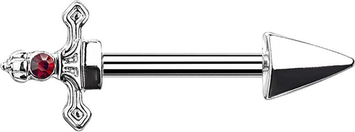 Produktbild Star Piercing Barbell silber Dolch (Messing, Chirurgenstahl 316L)