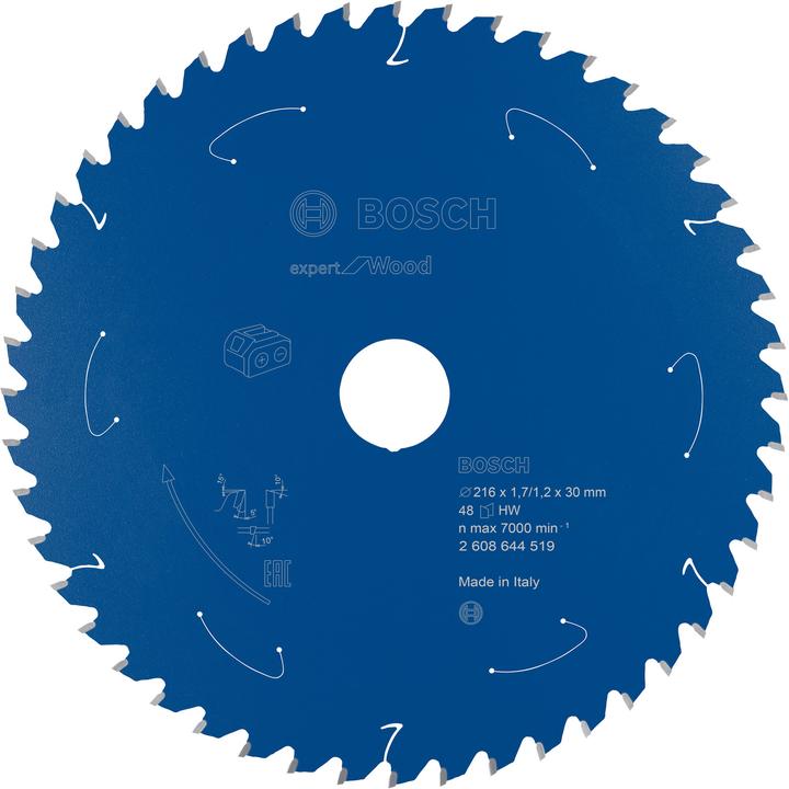 Produktbild Bosch Professional Zubehör Akku-Kreissägeblatt Expert for Wood, 250 x 2,1/1,6 x 30, 24 Zähne