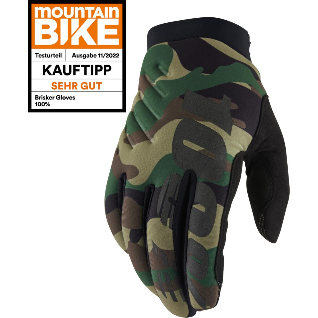 100%, Unisex, Handschuhe, Gloves Brisker, Schwarz, Grün, (M)